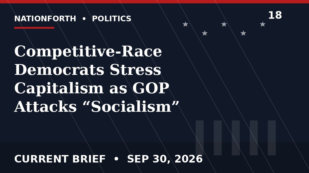 Competitive-Race Democrats Stress Capitalism as GOP Attacks “Socialism”