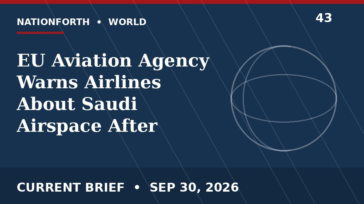 EU Aviation Agency Warns Airlines About Saudi Airspace After Houthi Attacks