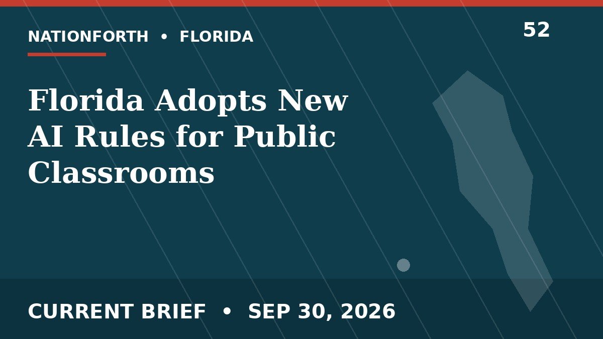 Florida Adopts New AI Rules for Public Classrooms
