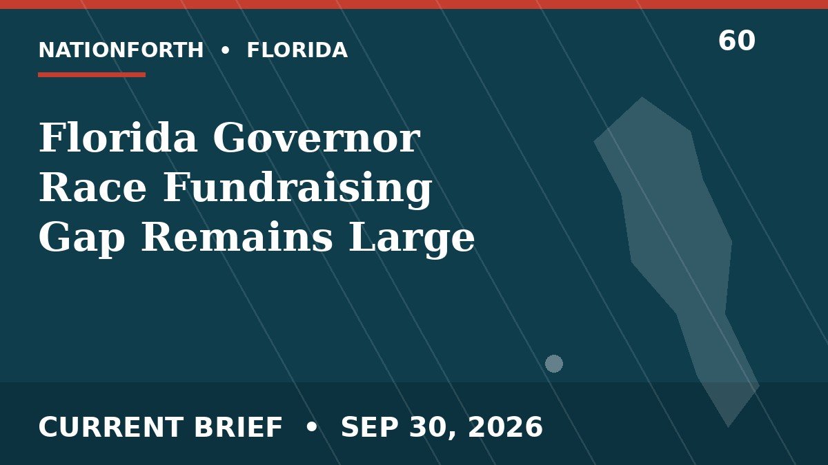 Florida Governor Race Fundraising Gap Remains Large