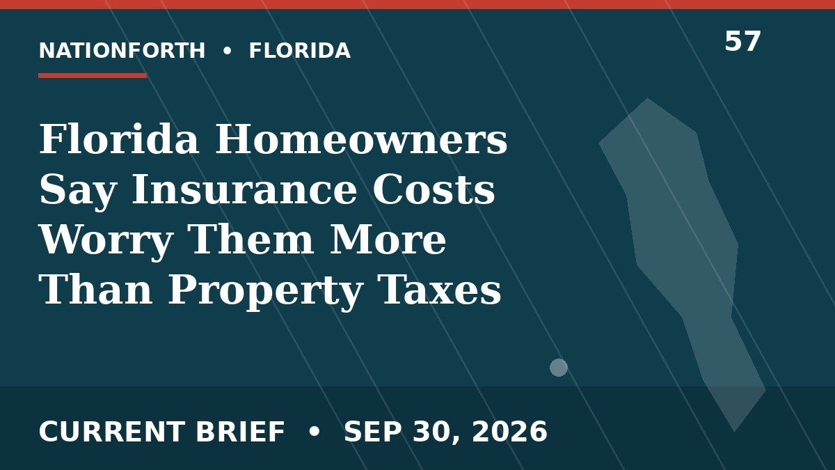 Florida Homeowners Say Insurance Costs Worry Them More Than Property Taxes