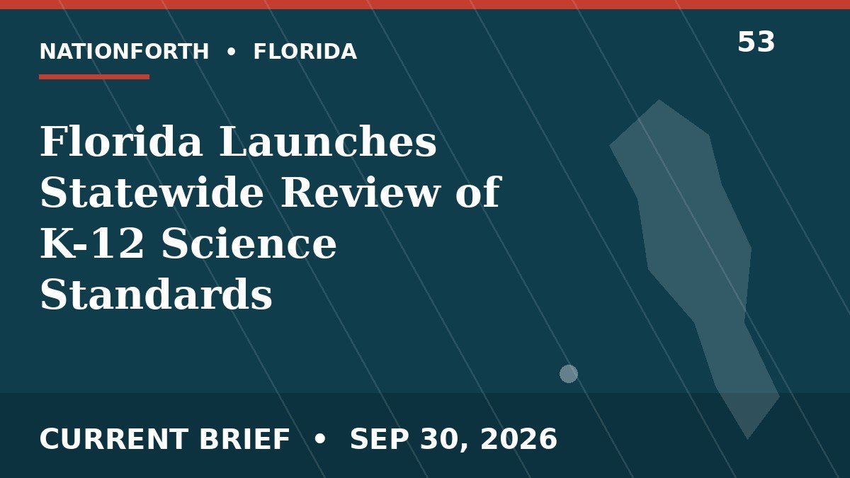 Florida Launches Statewide Review of K-12 Science Standards