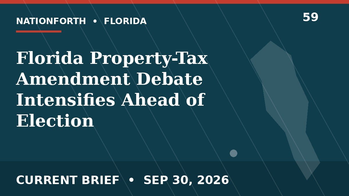 Florida Property-Tax Amendment Debate Intensifies Ahead of Election