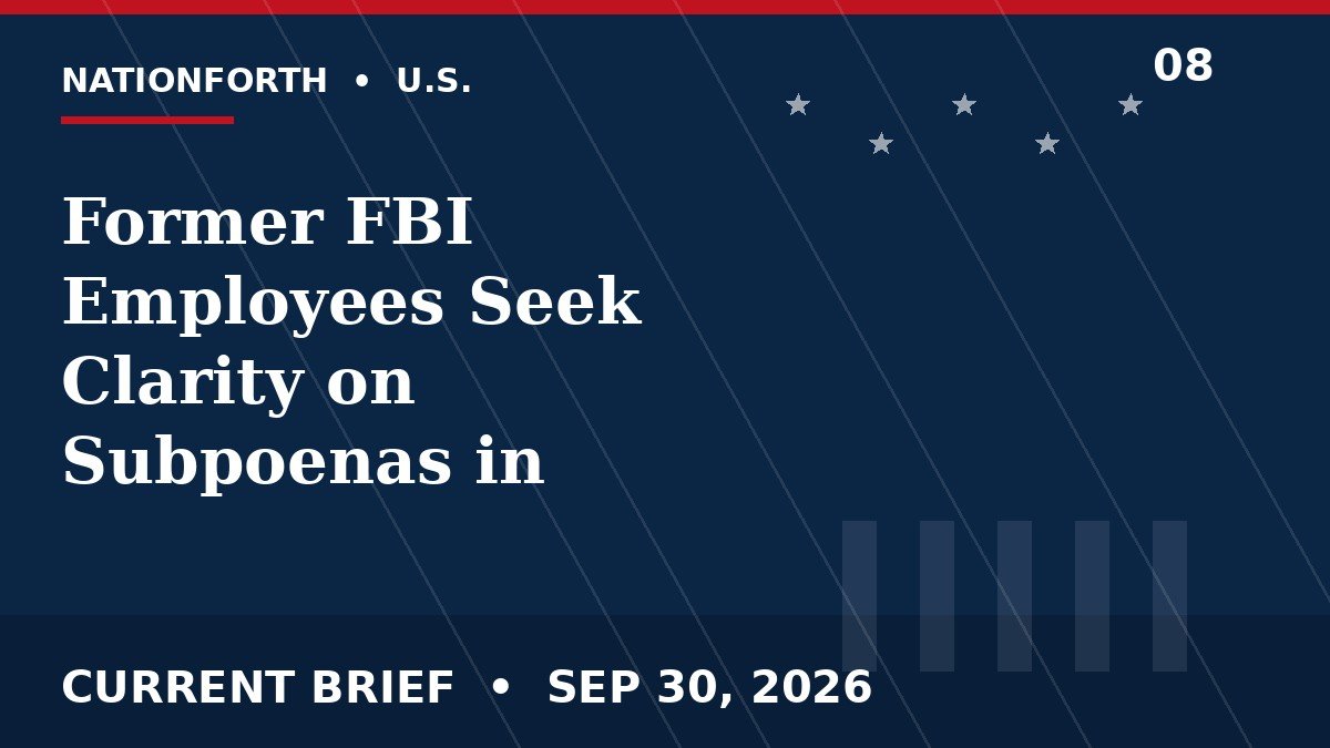 Former FBI Employees Seek Clarity on Subpoenas in Florida Grand Jury Probe