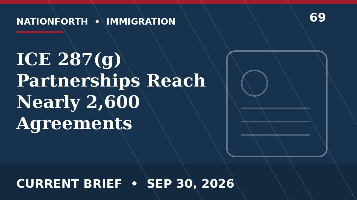 ICE 287(g) Partnerships Reach Nearly 2,600 Agreements