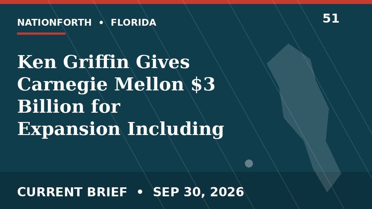 Ken Griffin Gives Carnegie Mellon $3 Billion for Expansion Including Miami Campus