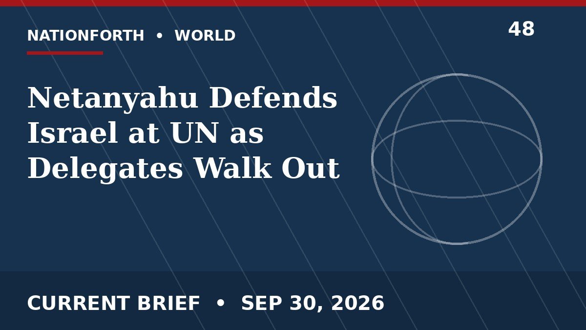 Netanyahu Defends Israel at UN as Delegates Walk Out