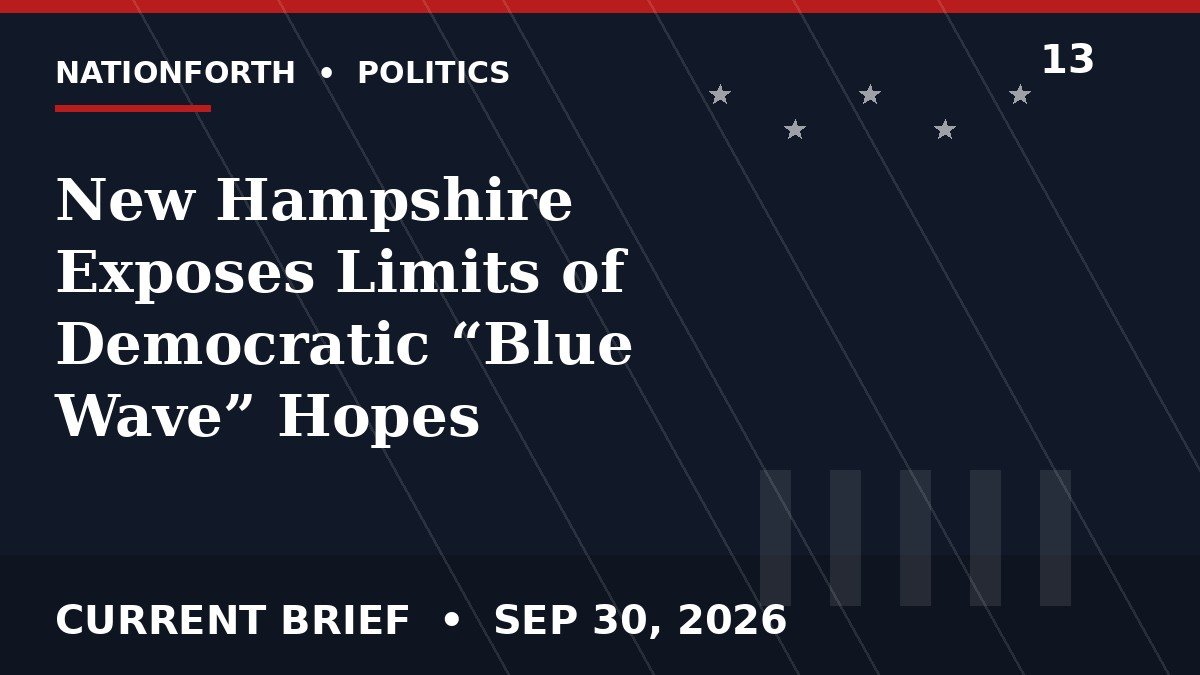 New Hampshire Exposes Limits of Democratic “Blue Wave” Hopes