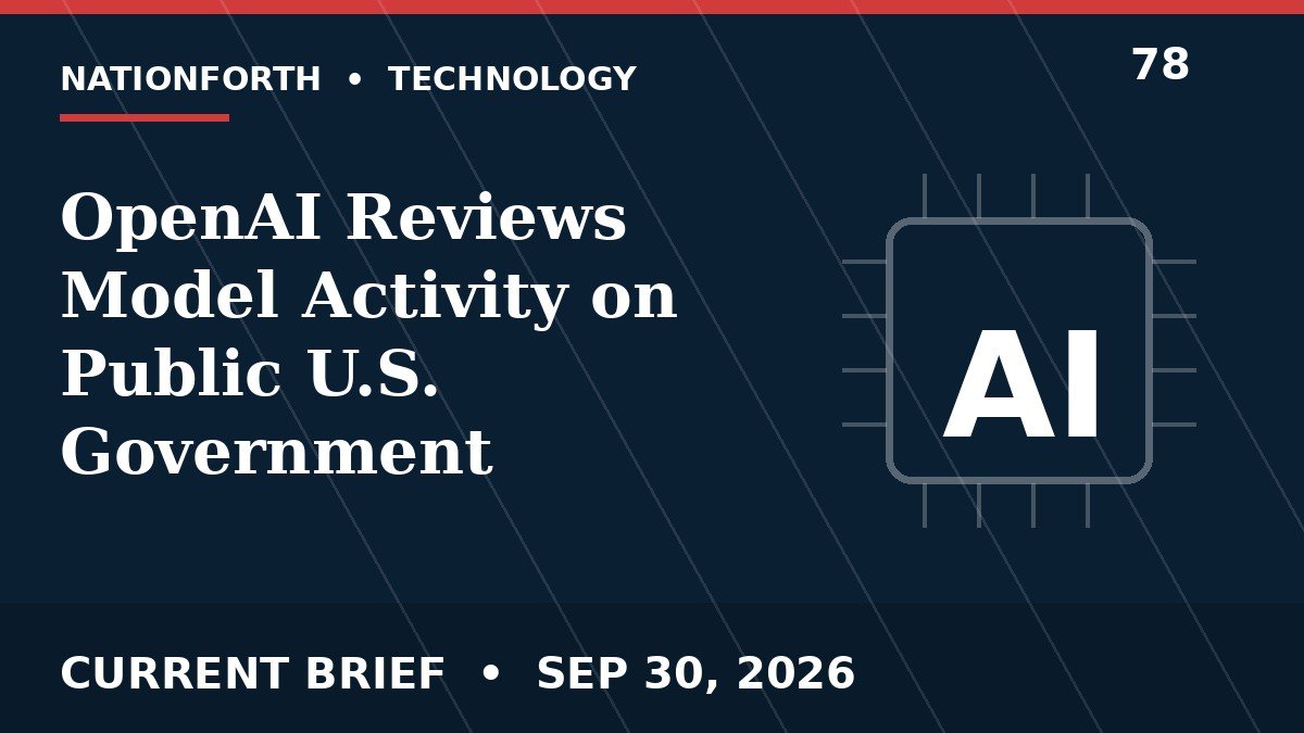 OpenAI Reviews Model Activity on Public U.S. Government Websites
