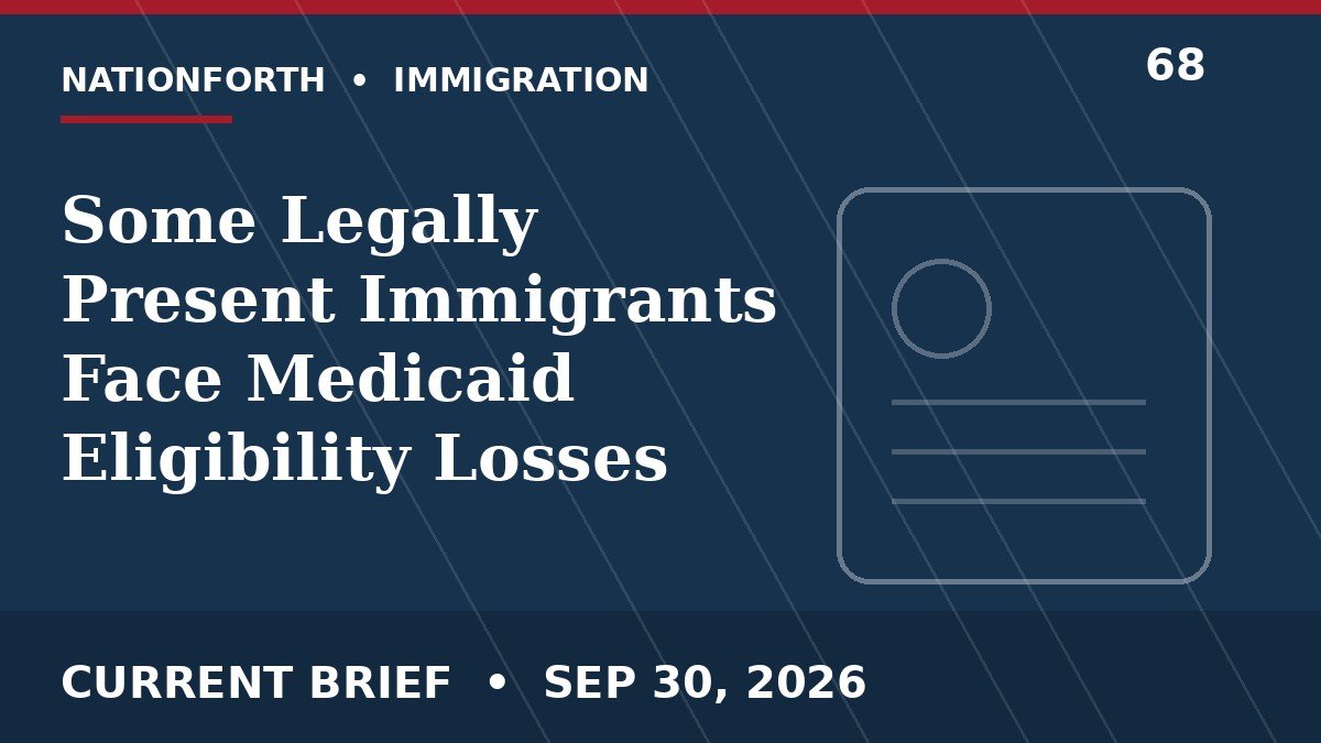 Some Legally Present Immigrants Face Medicaid Eligibility Losses