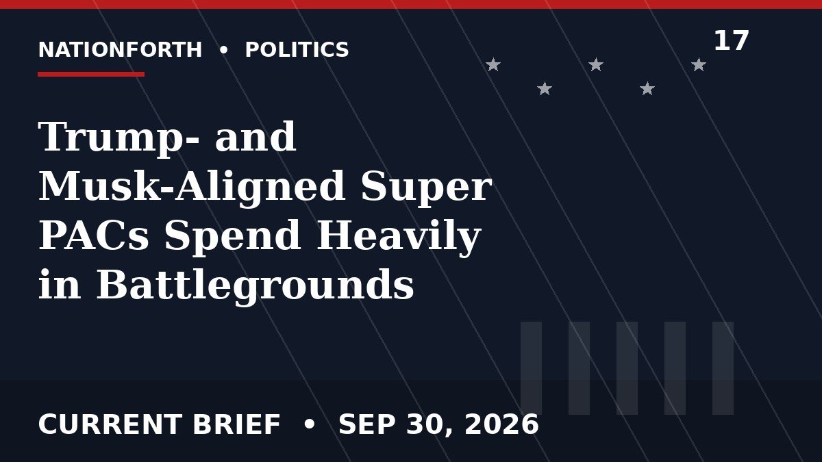 Trump- and Musk-Aligned Super PACs Spend Heavily in Battlegrounds
