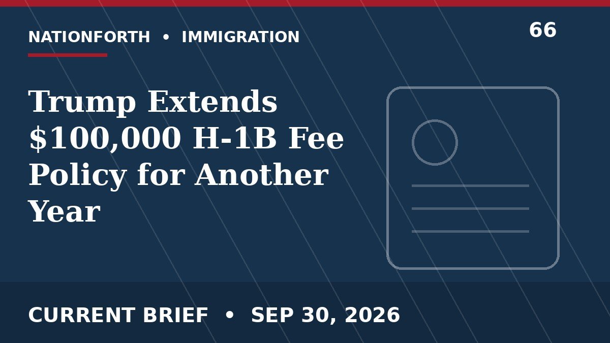 Trump Extends $100,000 H-1B Fee Policy for Another Year
