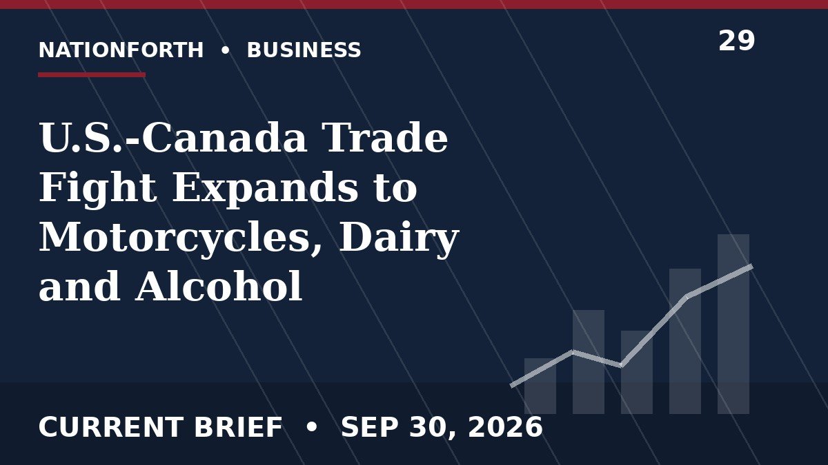 U.S.-Canada Trade Fight Expands to Motorcycles, Dairy and Alcohol