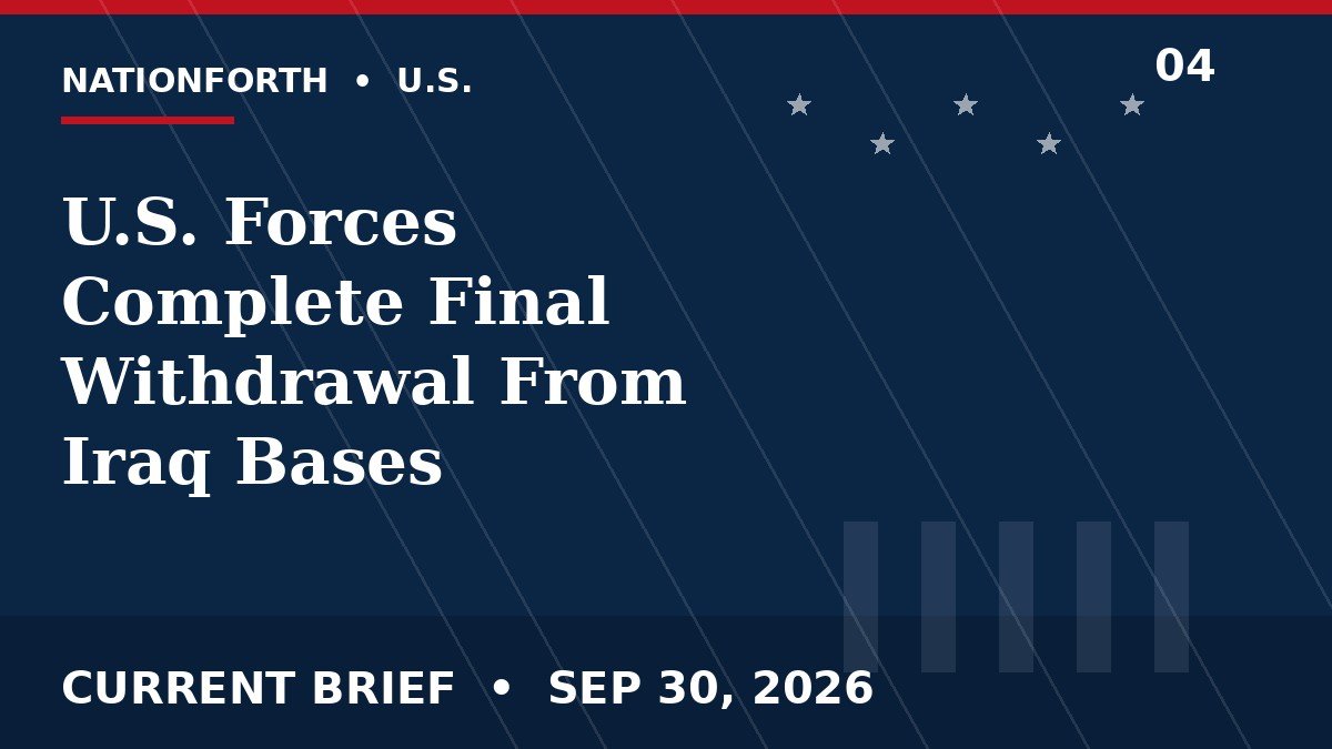 U.S. Forces Complete Final Withdrawal From Iraq Bases